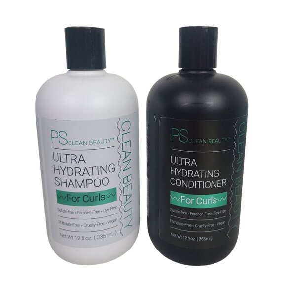 PS Clean Beauty Ultra Hydrating Curls Shampoo Conditioner Sulphate/Paraben Free - Picture 1 of 3